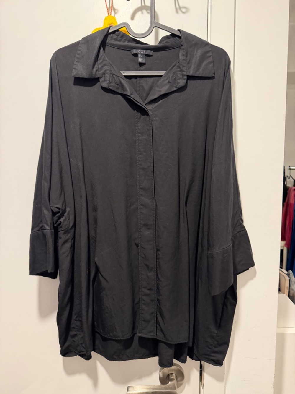 COS Black Oversized Shirt Jacket